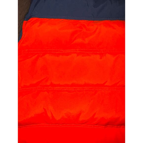 Alpine Design Men’s Puffer Vest Orange Navy Size Large Down Fill - Picture 5 of 6